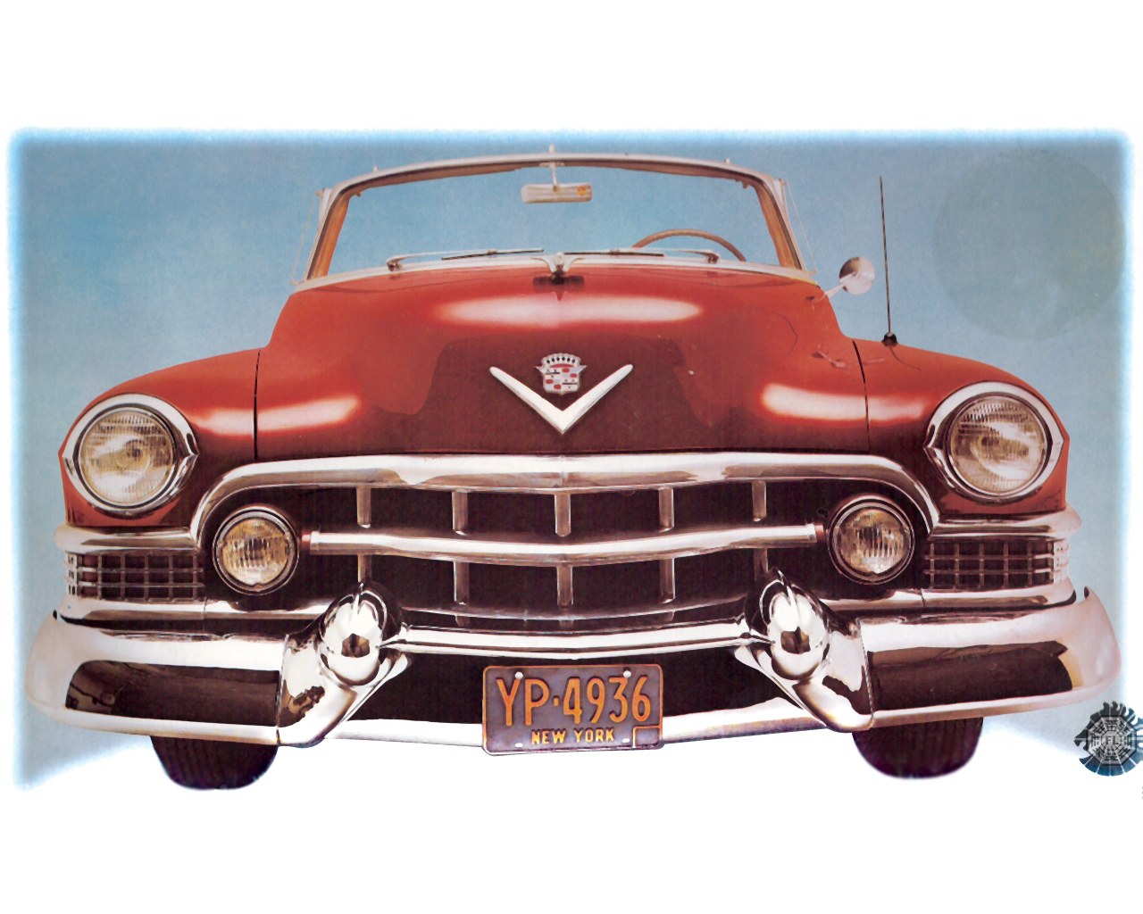 Red classic convertible car