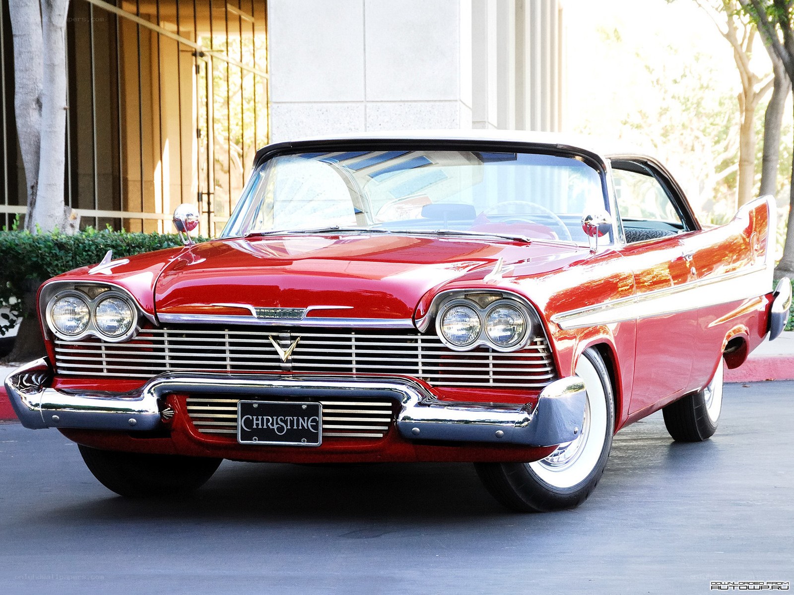 Red classic convertible car