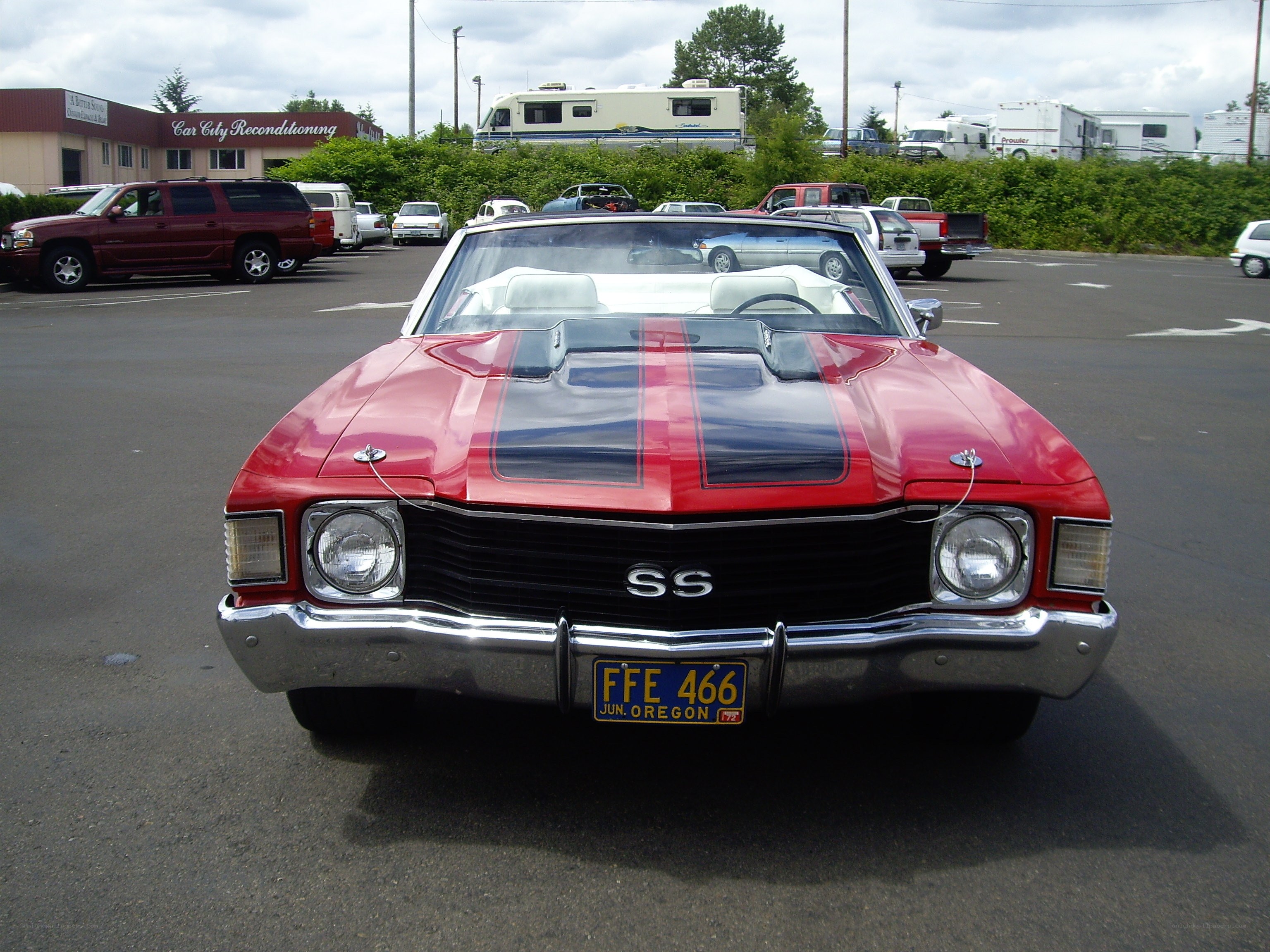 Red classic convertible car