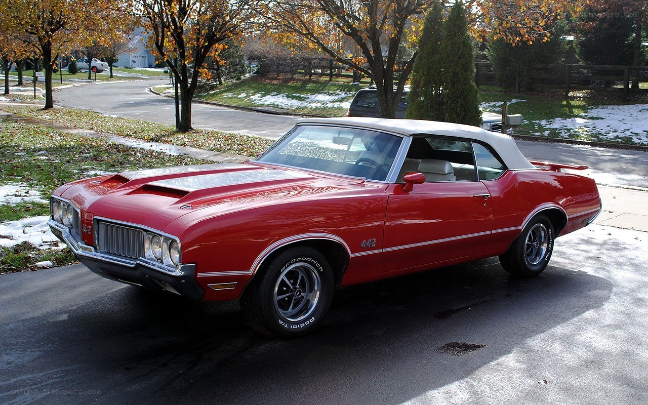Red classic convertible car