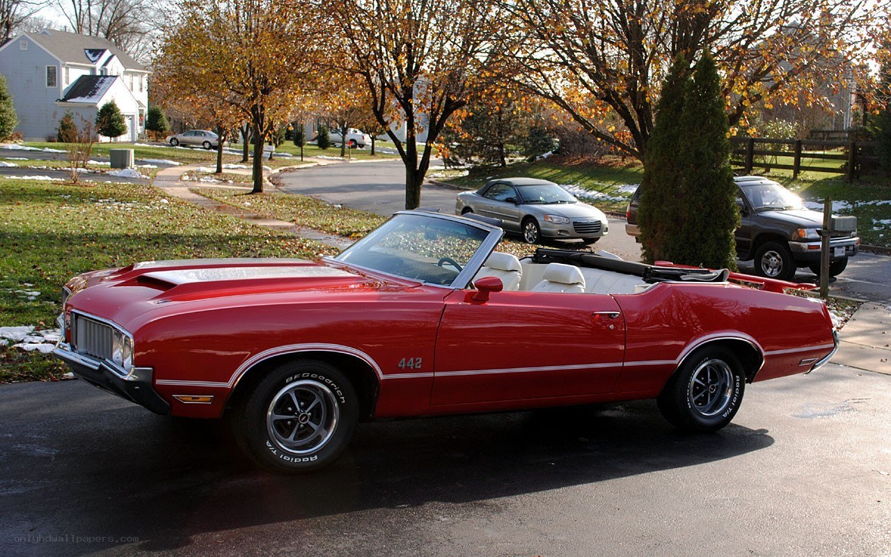 Red classic convertible car