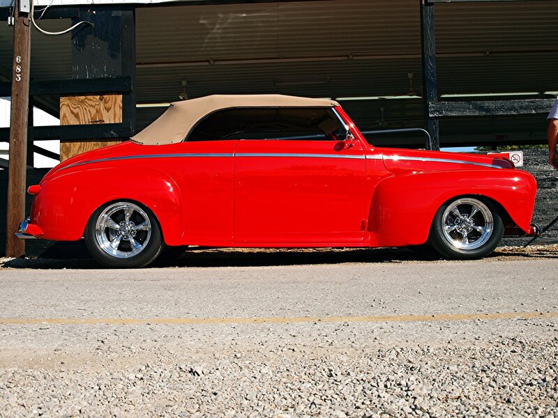 Red classic convertible car