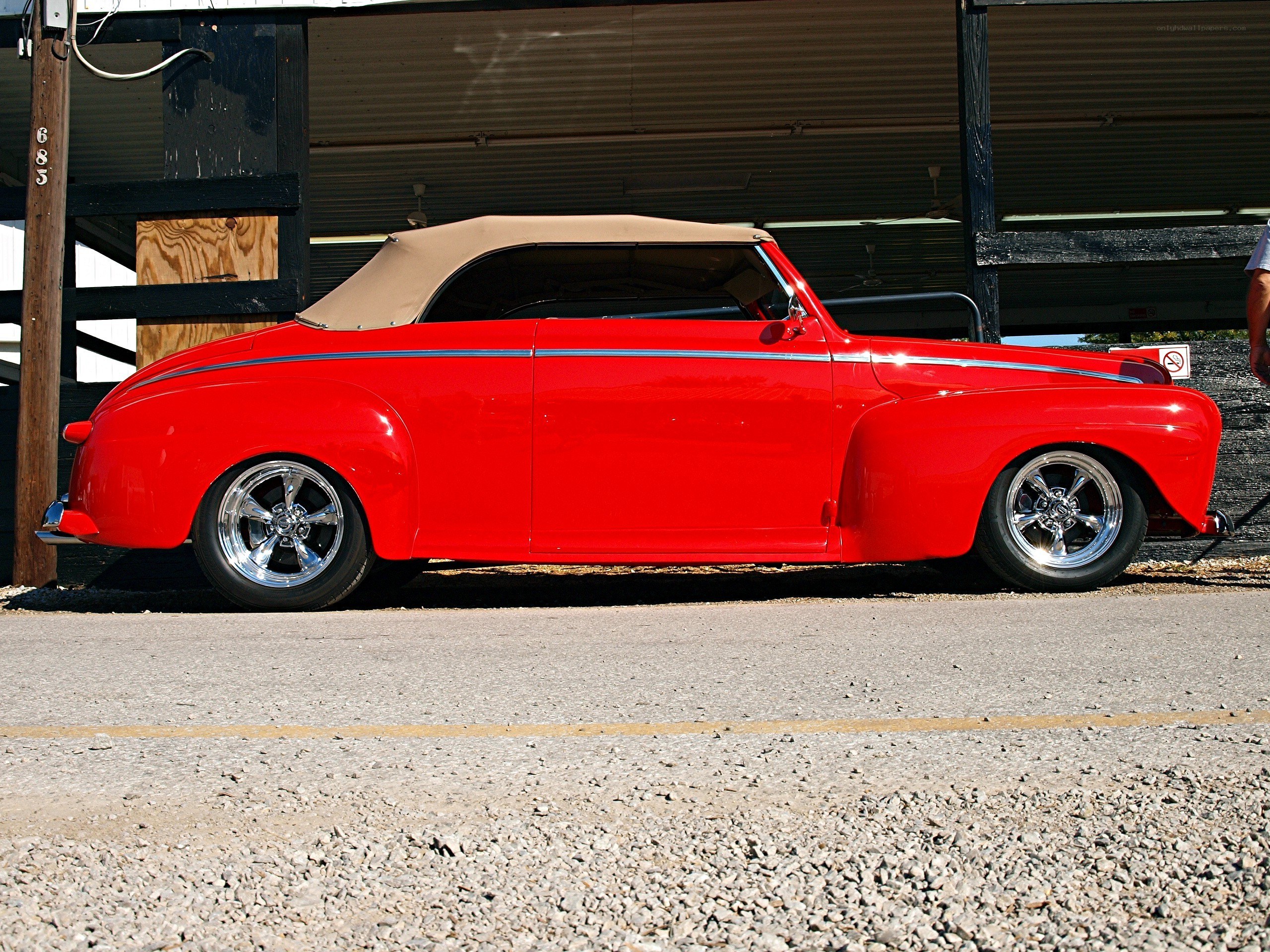 Red classic convertible car