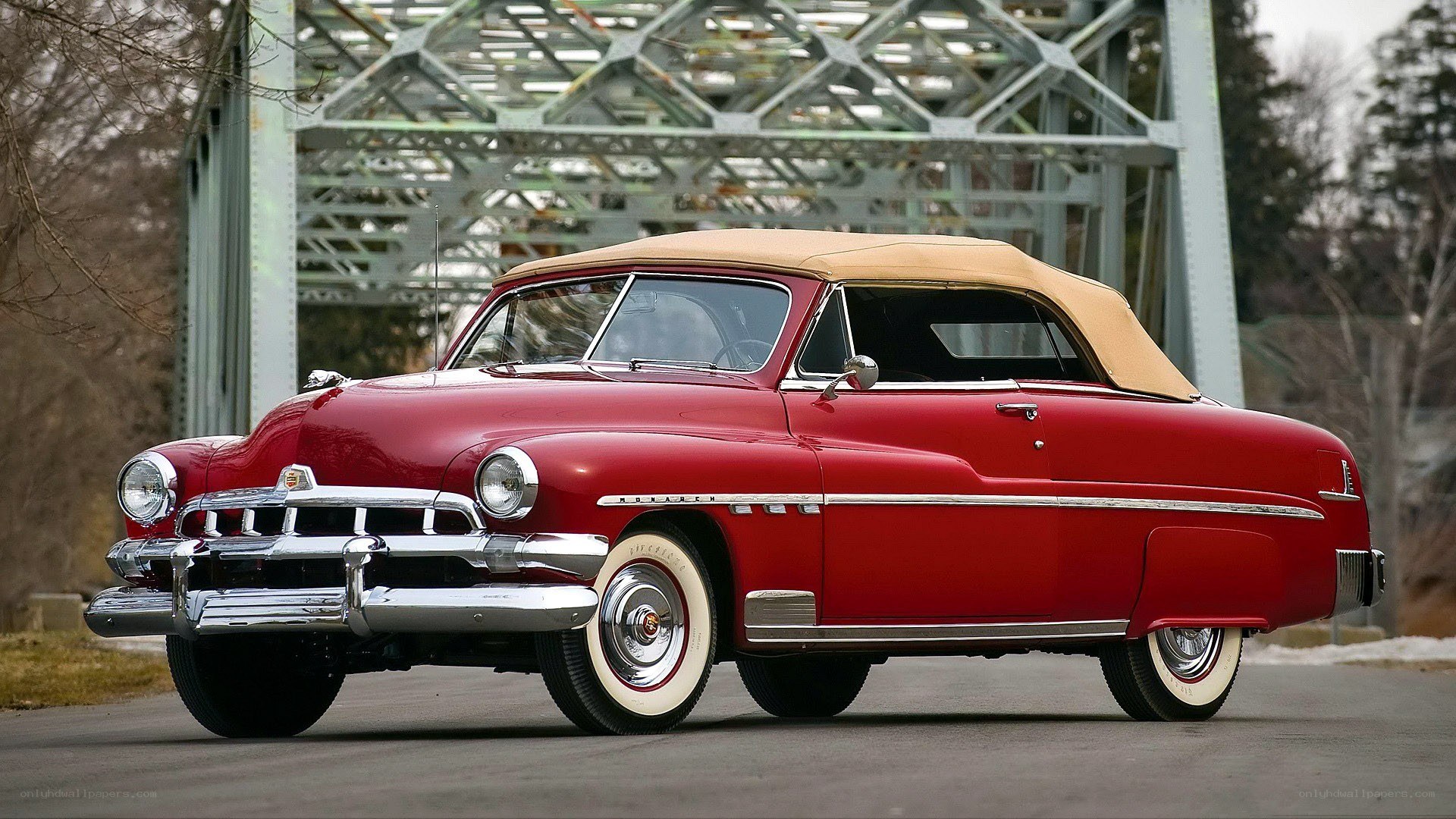 Red classic convertible car