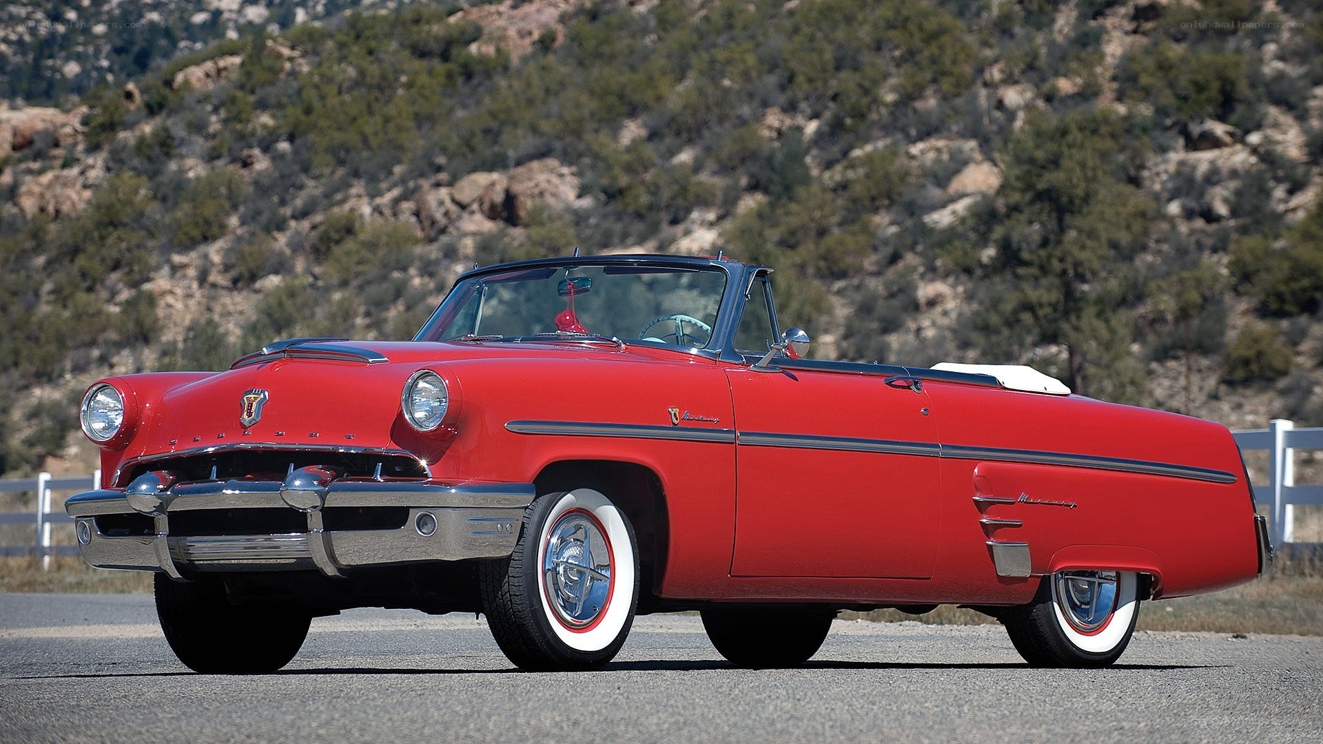 Red classic convertible car