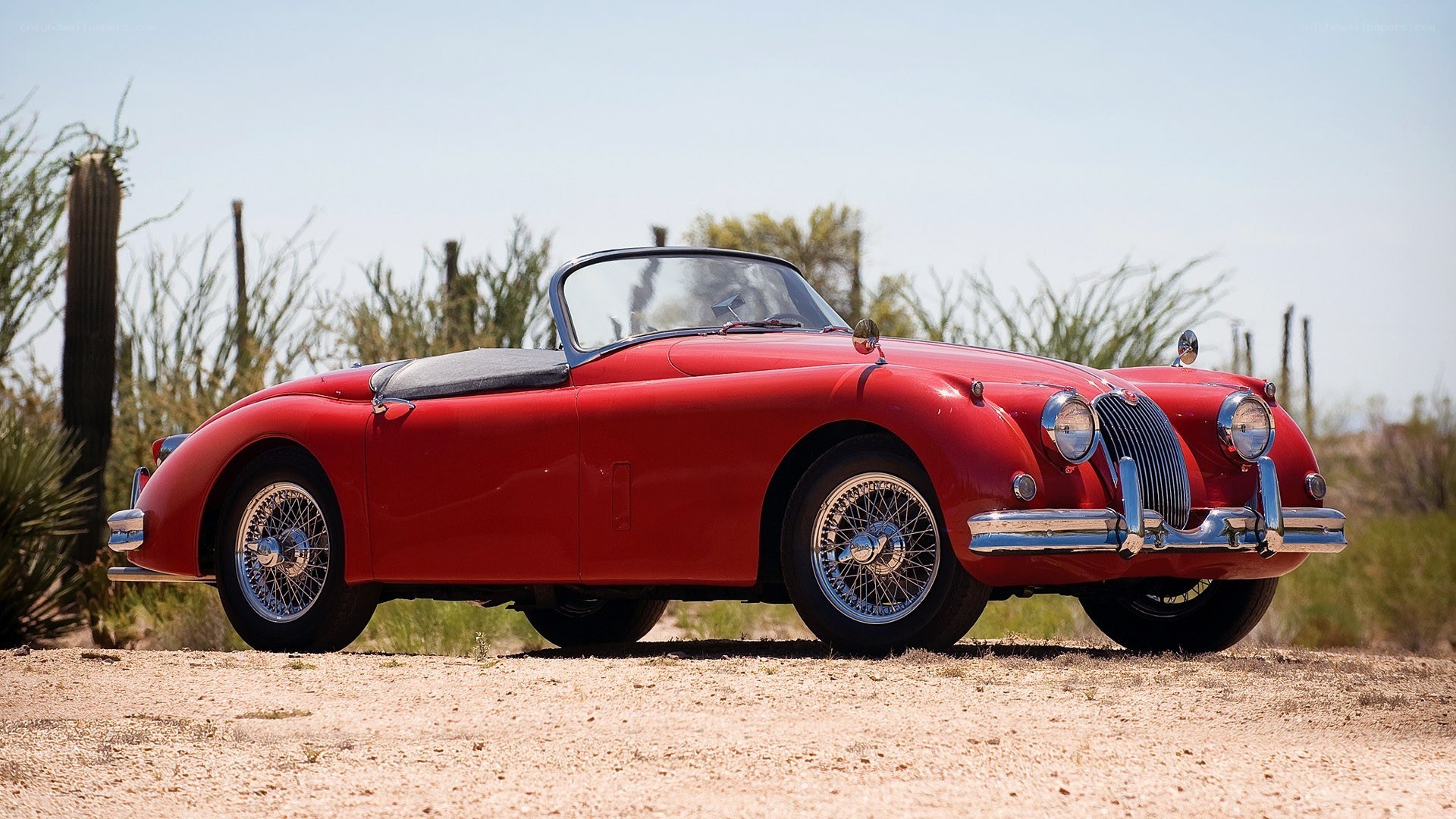 Red classic convertible car