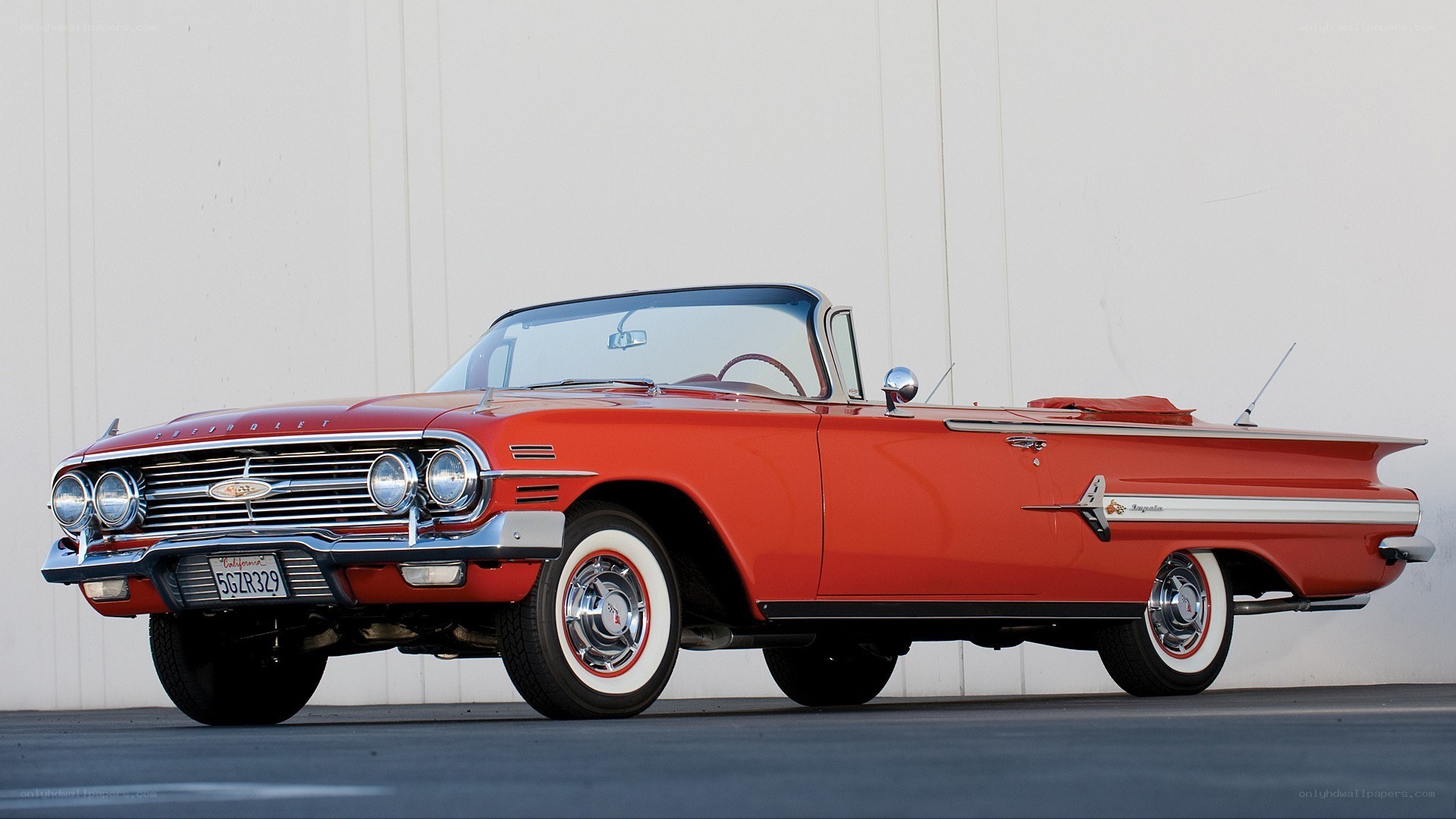 Red classic convertible car