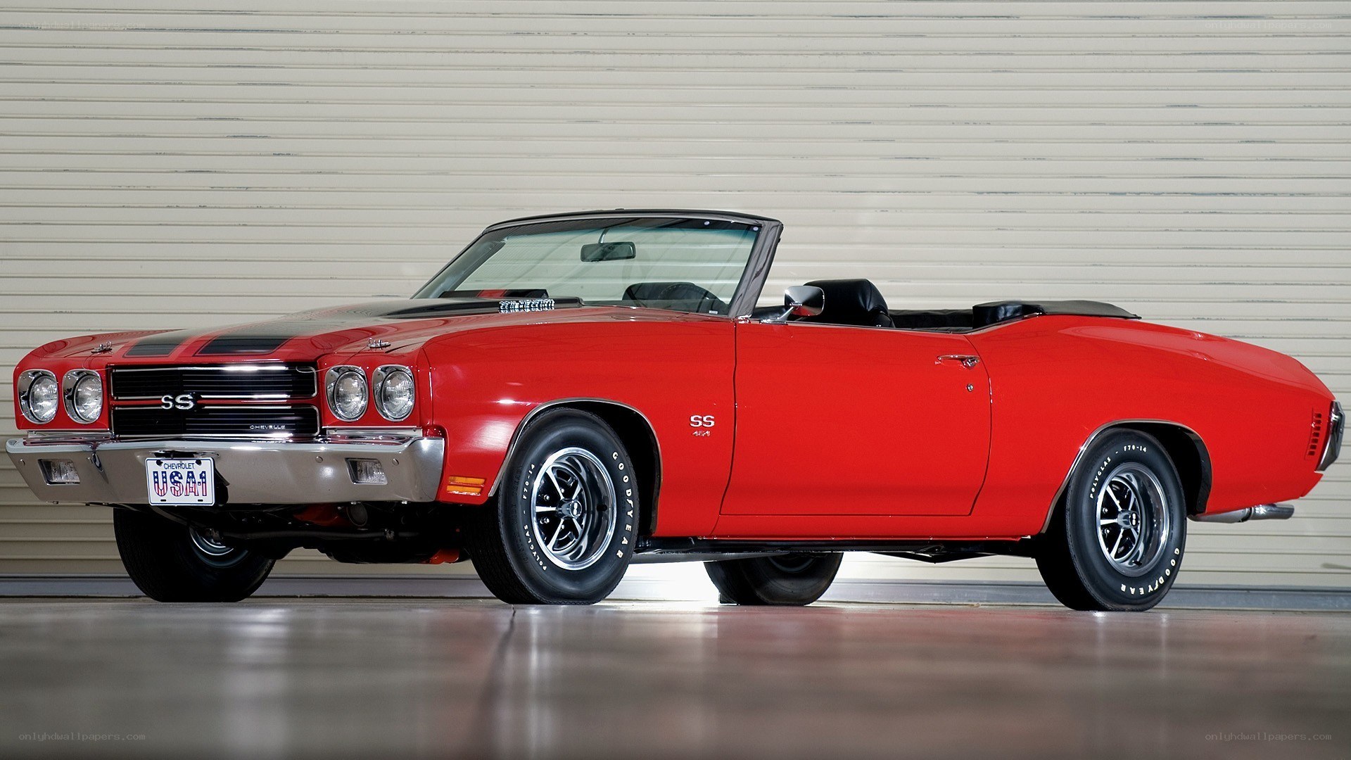 Red classic convertible car