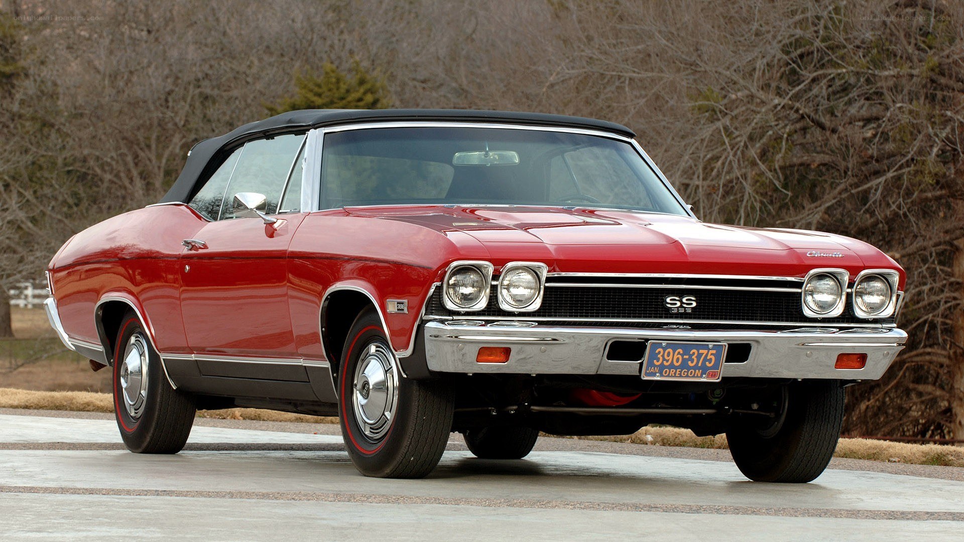 Red classic convertible car