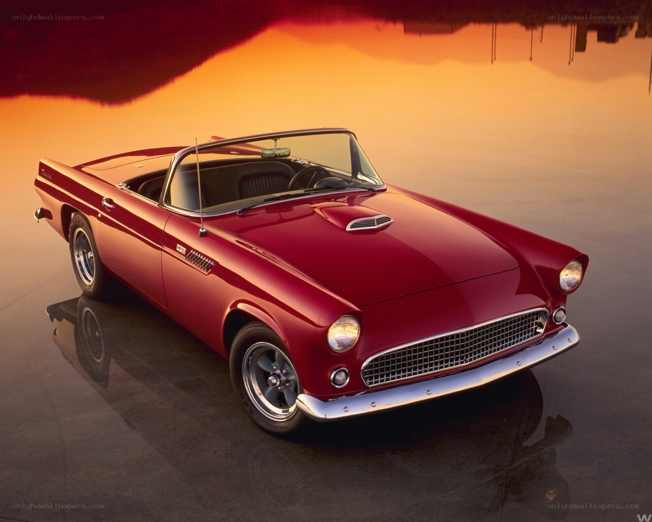 Red classic convertible car