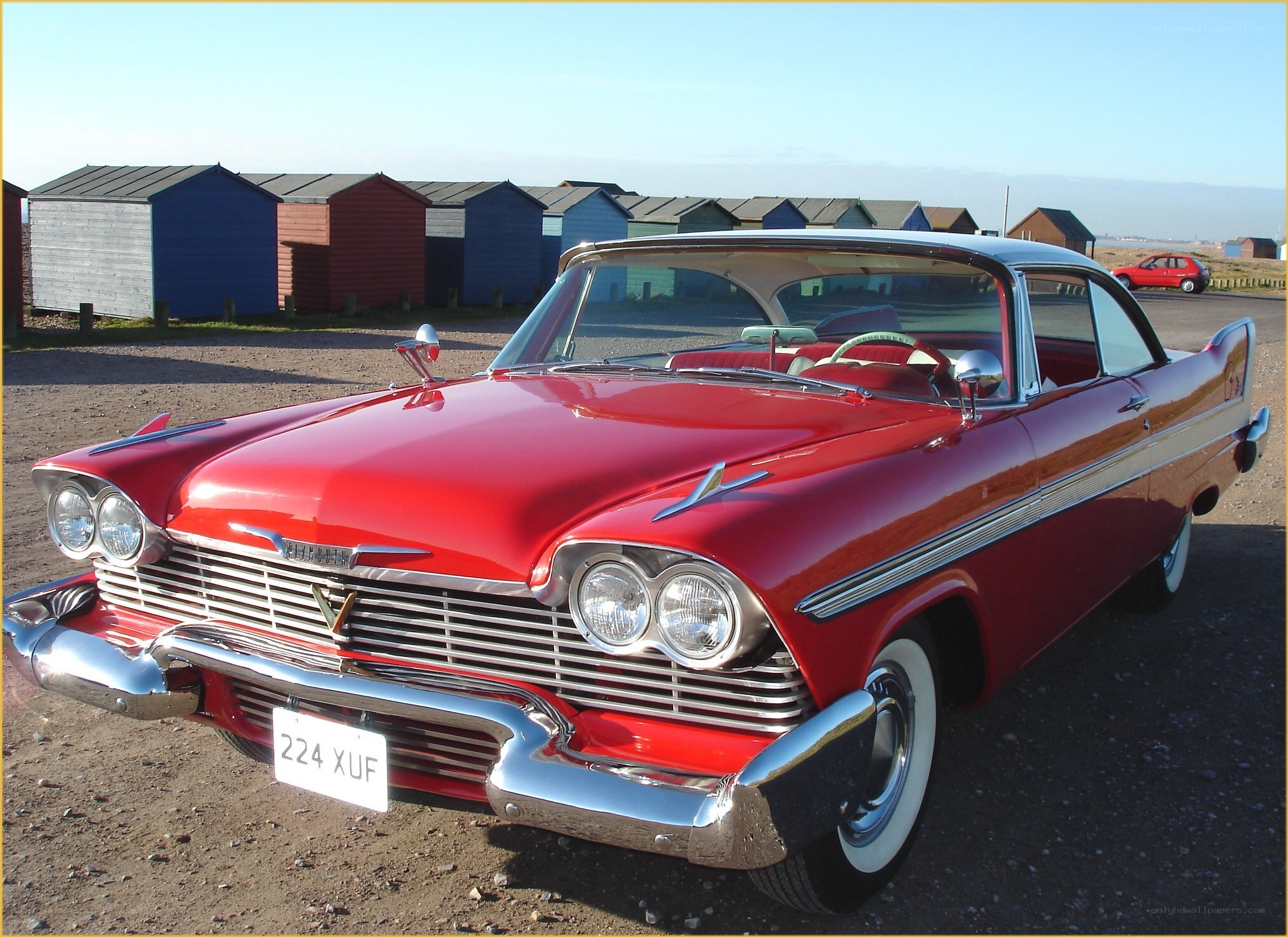 Red classic convertible car
