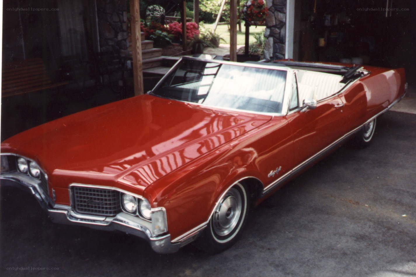 Red classic convertible car
