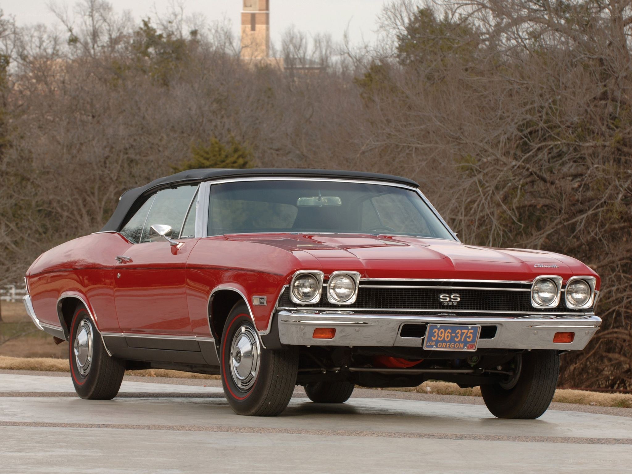 Red classic convertible car
