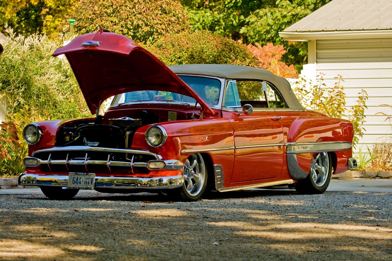 Red classic convertible car
