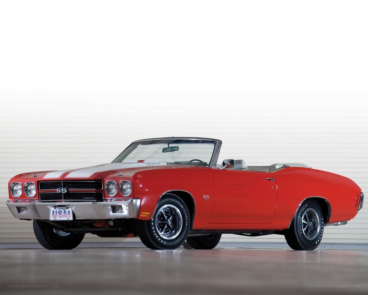 Red classic convertible car