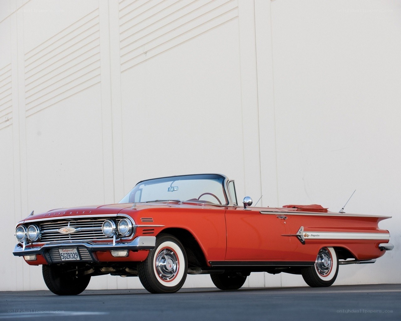Red classic convertible car