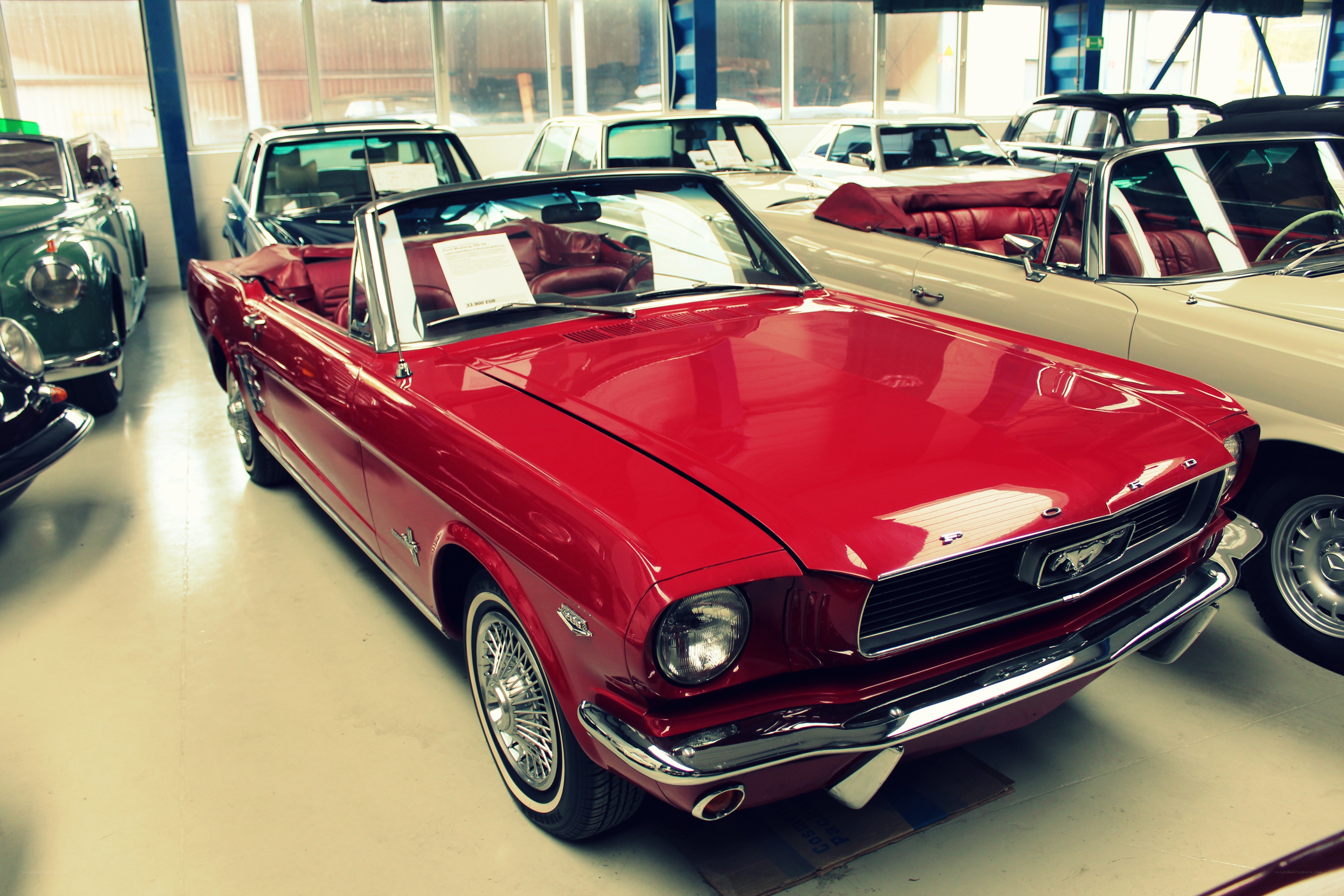 Red classic convertible car