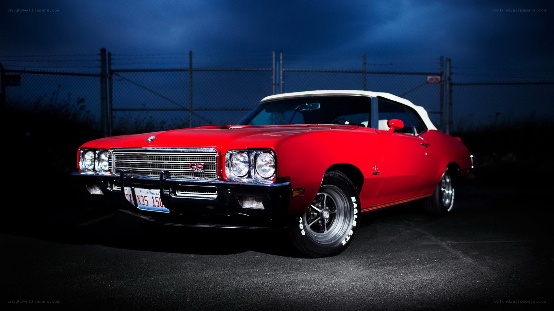 Red classic convertible car