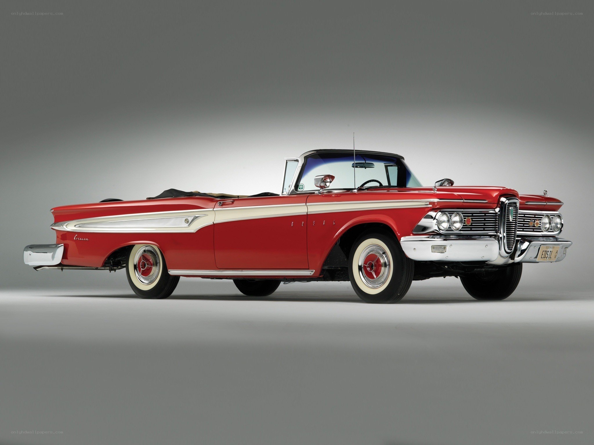 Red classic convertible car