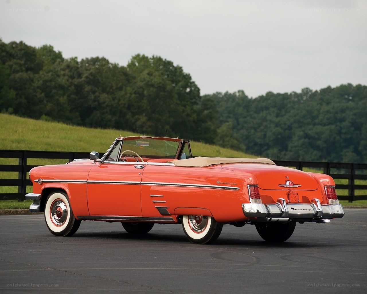 Red classic convertible car