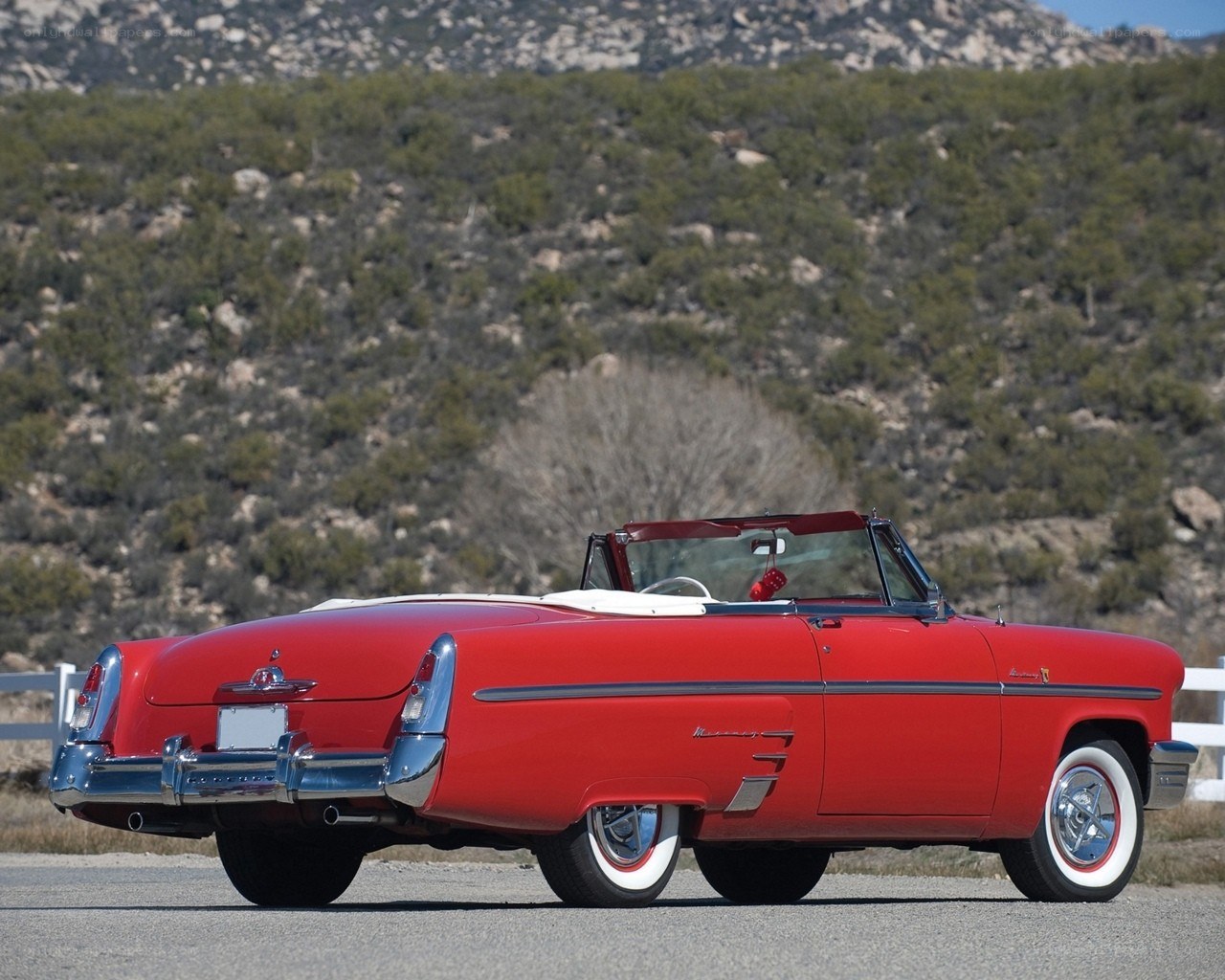 Red classic convertible car