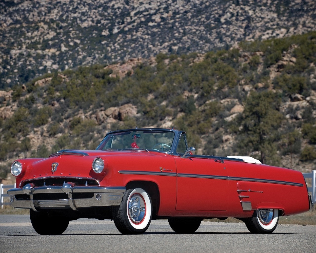 Red classic convertible car