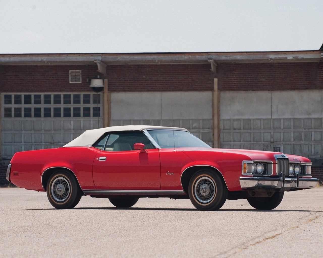 Red classic convertible car
