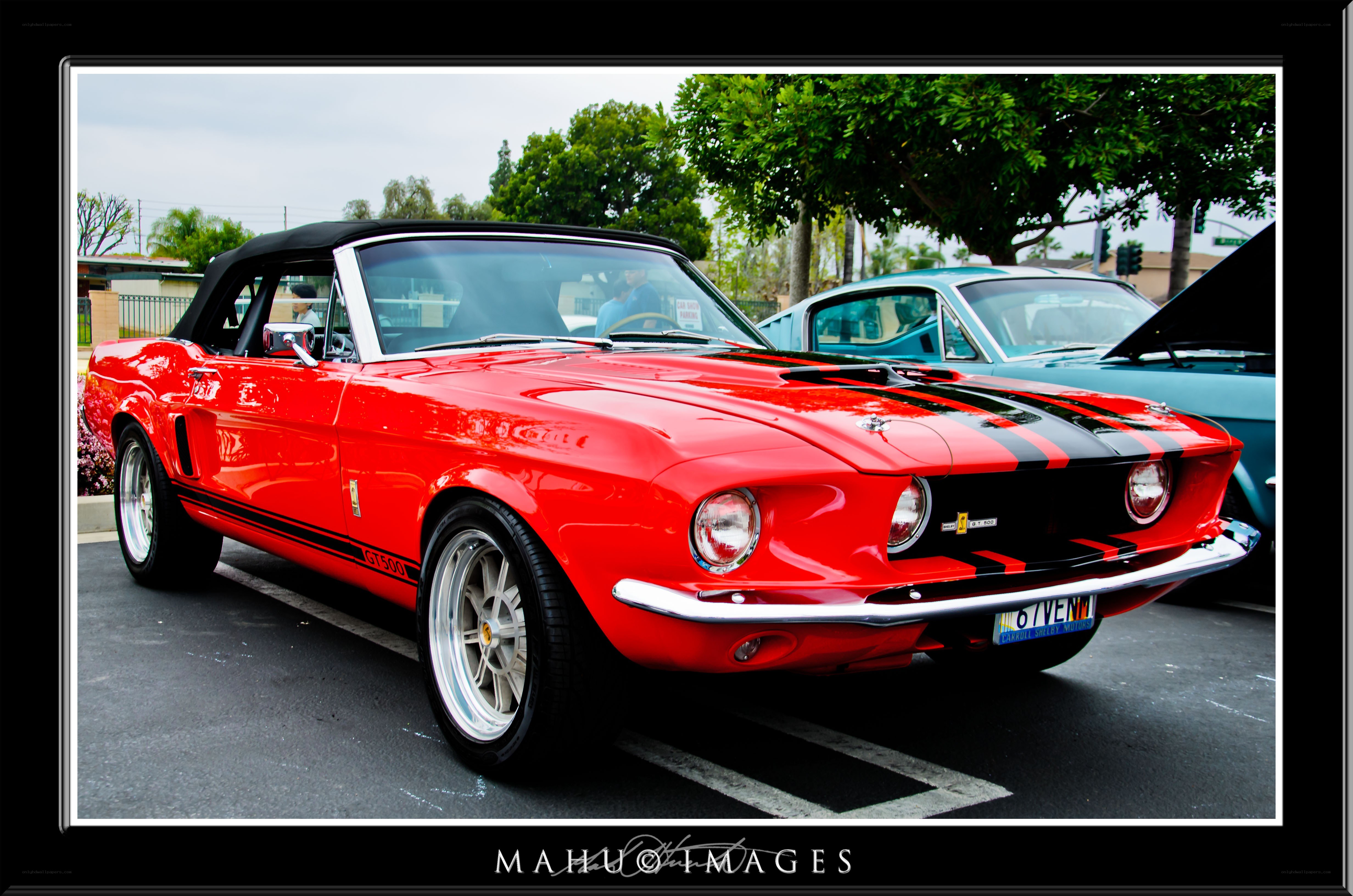 Red classic convertible car