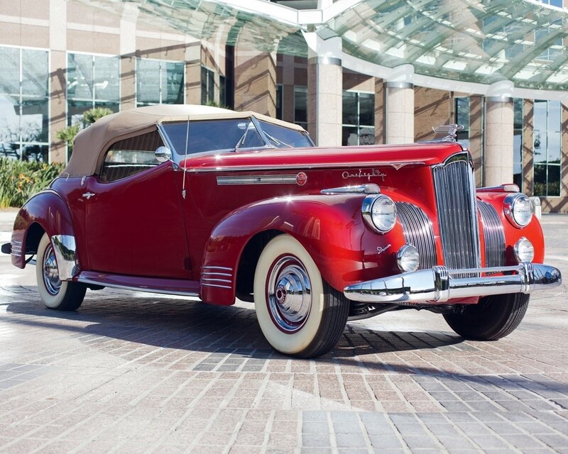 Red classic convertible car
