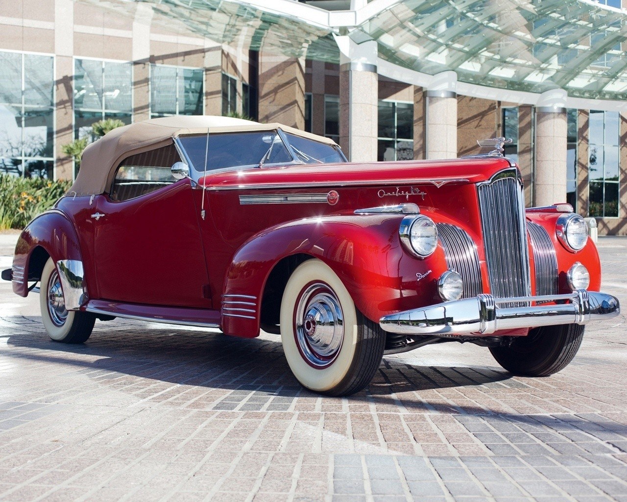 Red classic convertible car