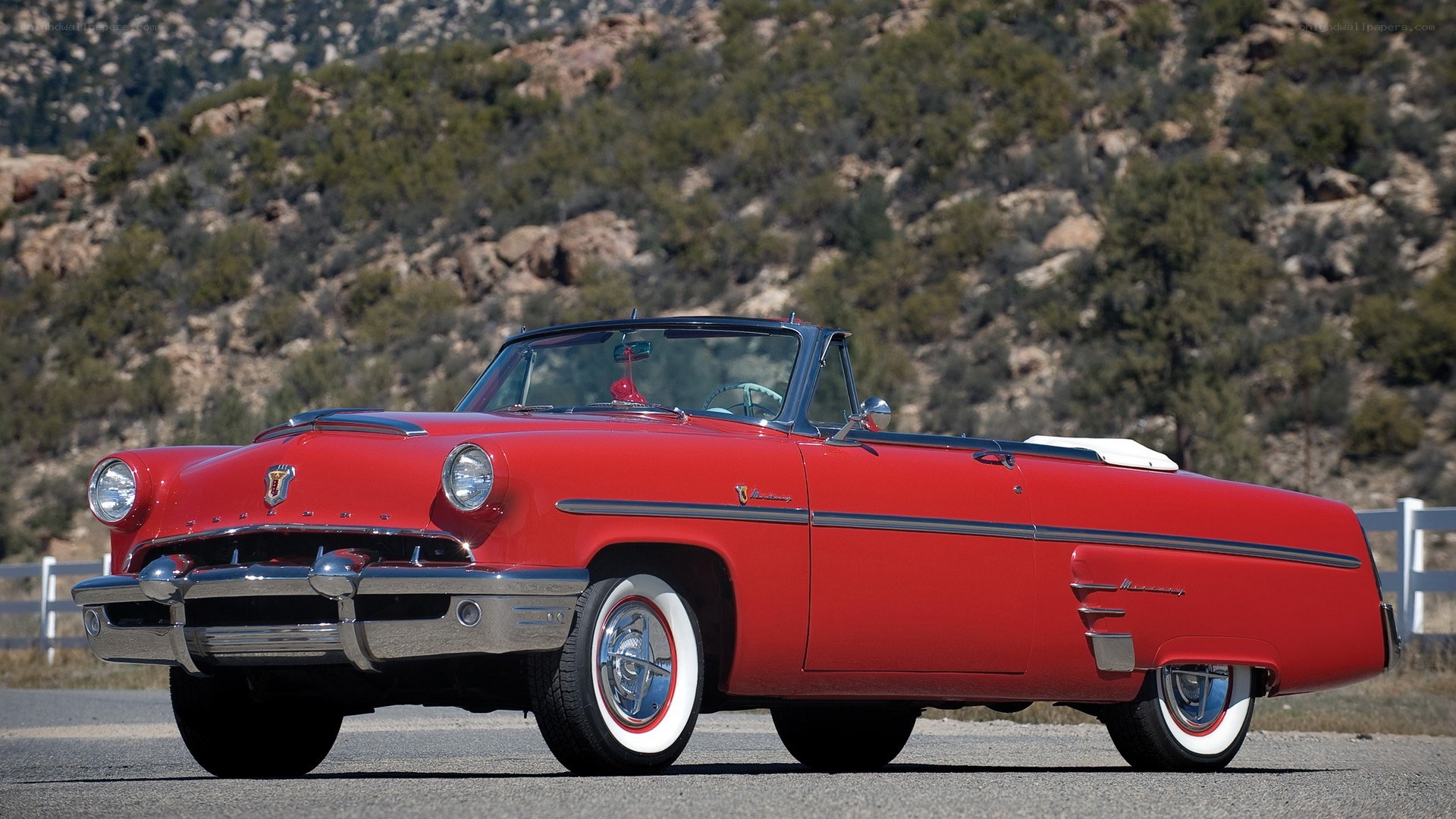 Red classic convertible car