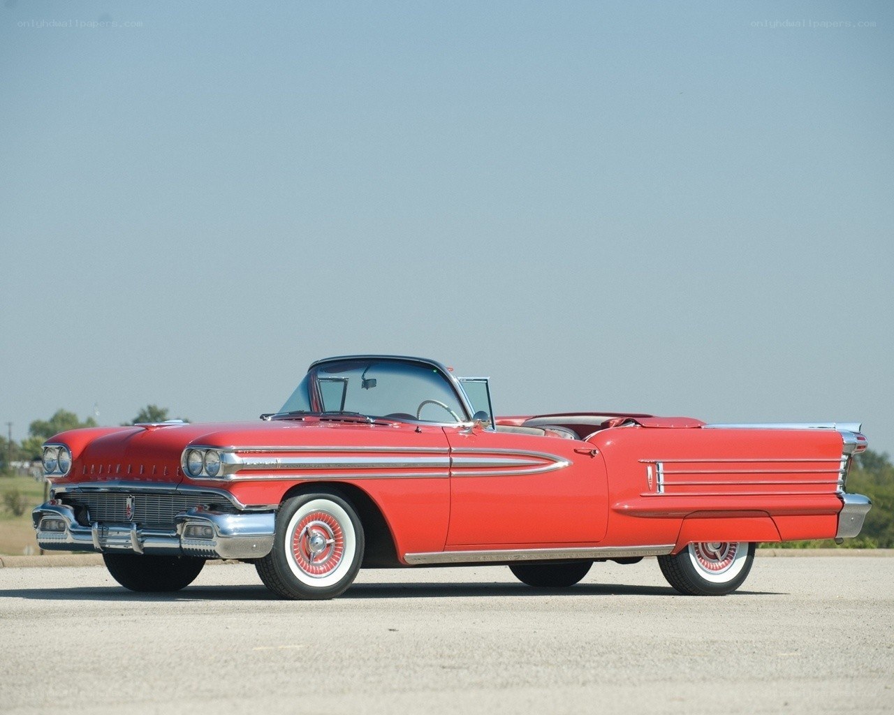 Red classic convertible car