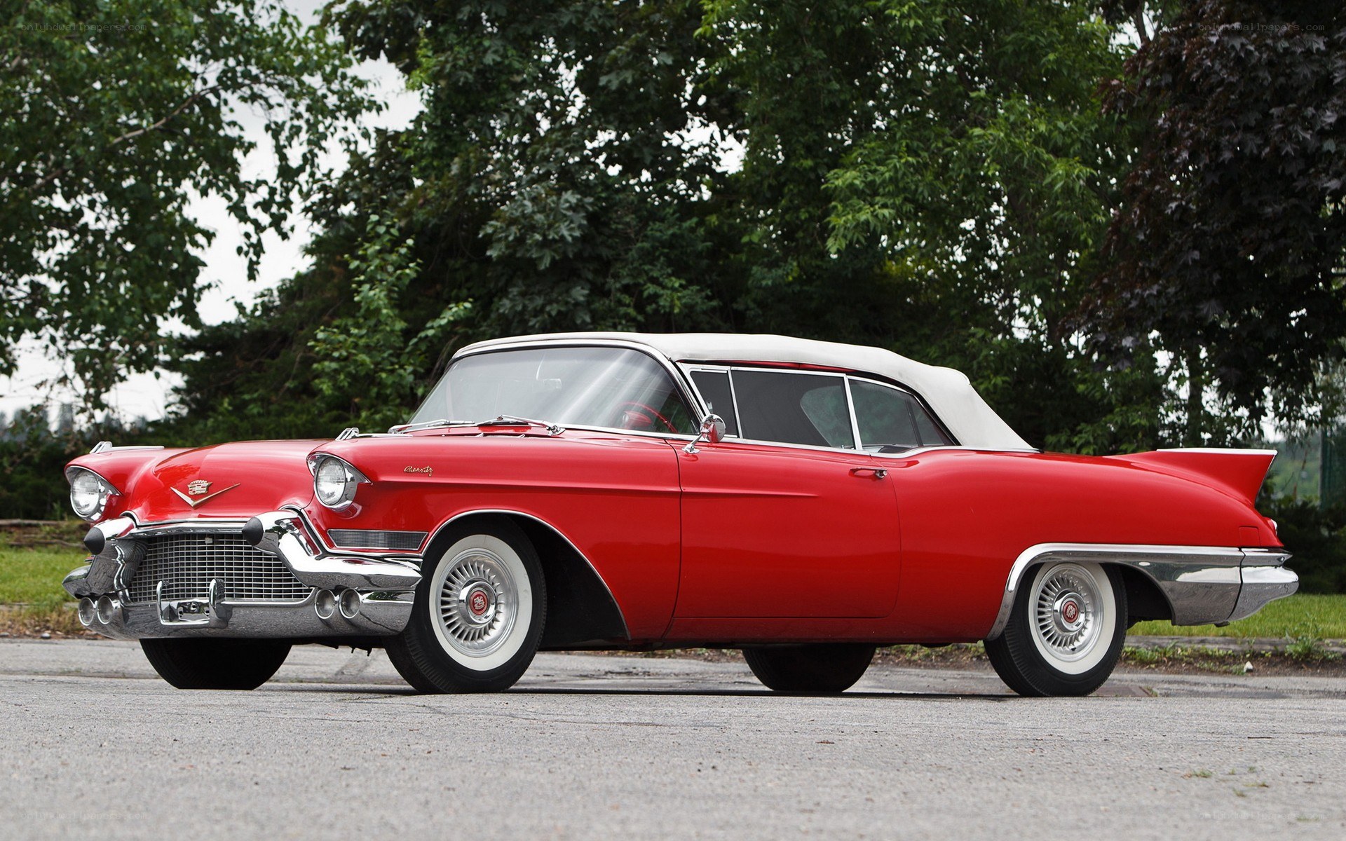 Red classic convertible car