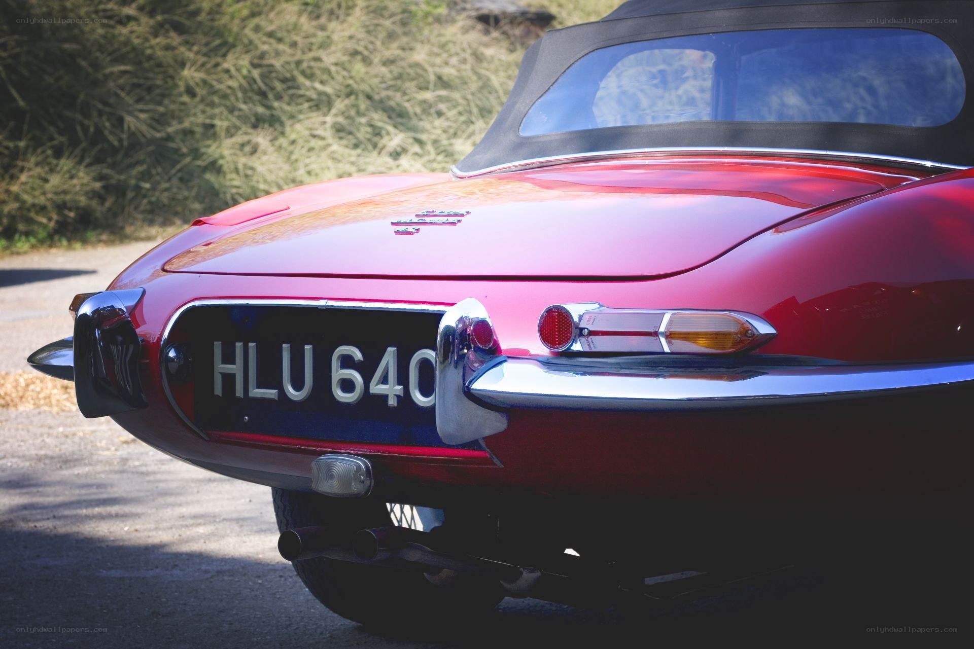 red classic convertible car