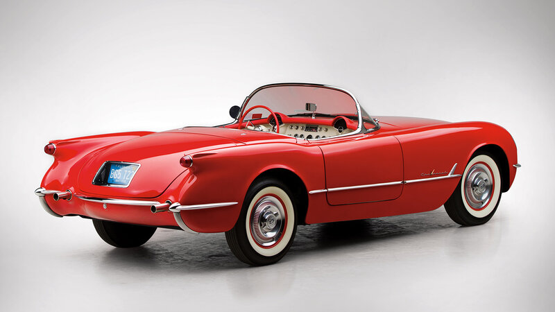 Red Classic Convertible Car — Clean