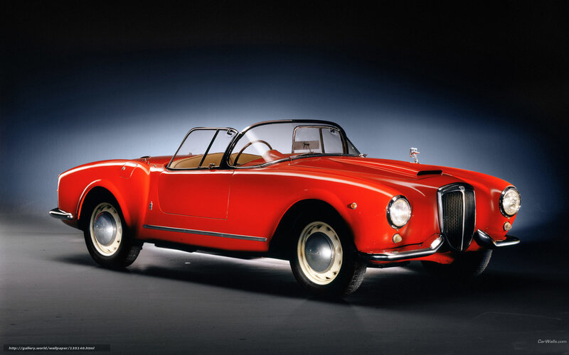 Red Classic Convertible Car — Dramatic