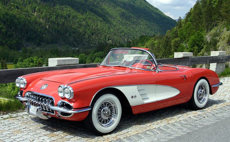 Red Classic Convertible Car — Serene
