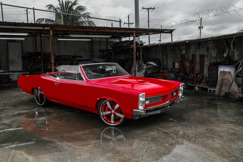 Red Classic Convertible — Dramatic, Photograph, Car