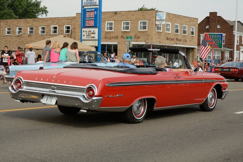 Red Classic Convertible — Festive