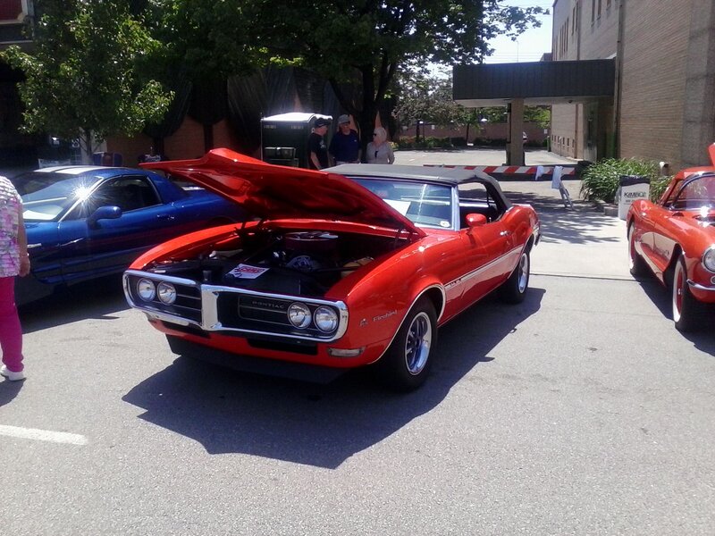 Red Classic Convertible — Outdoor, Afternoon, Photograph, Blue Car