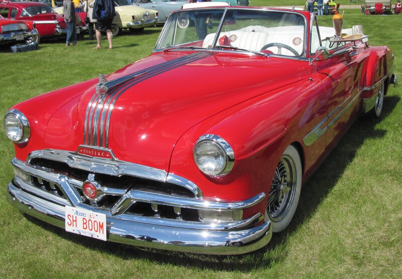 Red Classic Convertible — Outdoor, Afternoon, Photograph, People, Grass