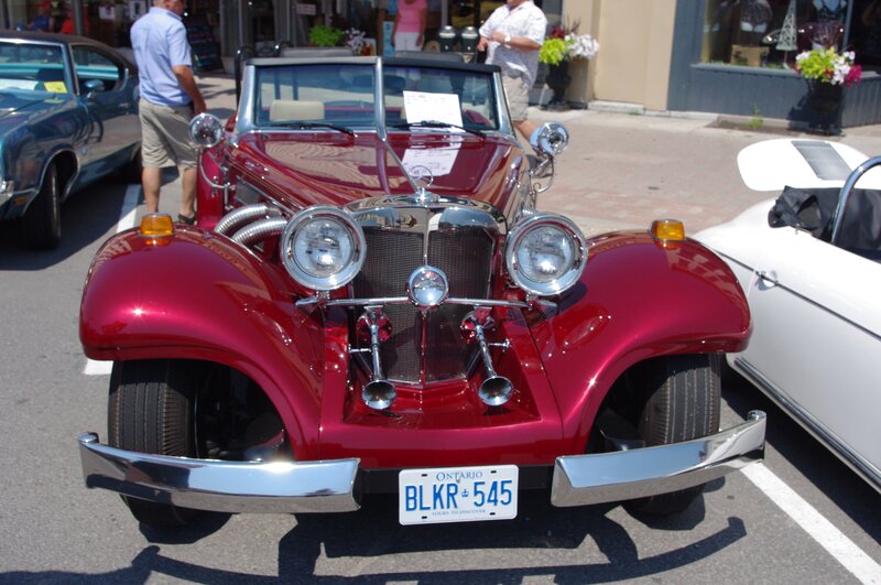 Red Classic Convertible — Outdoor, Afternoon, Photograph, People