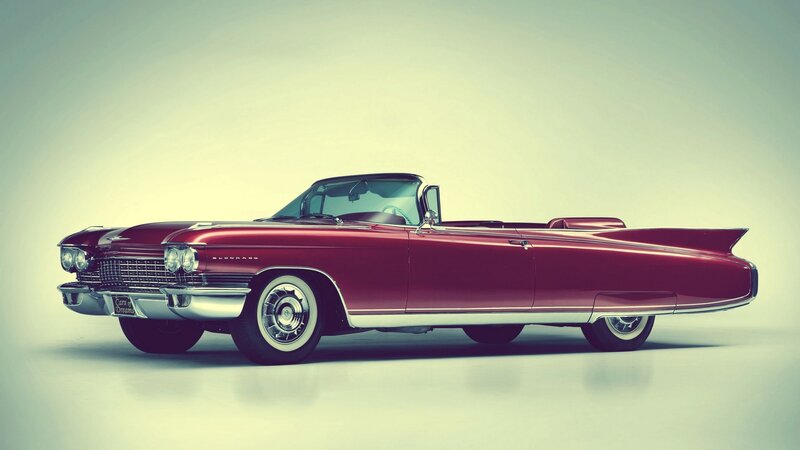 Red Classic Convertible — Retro