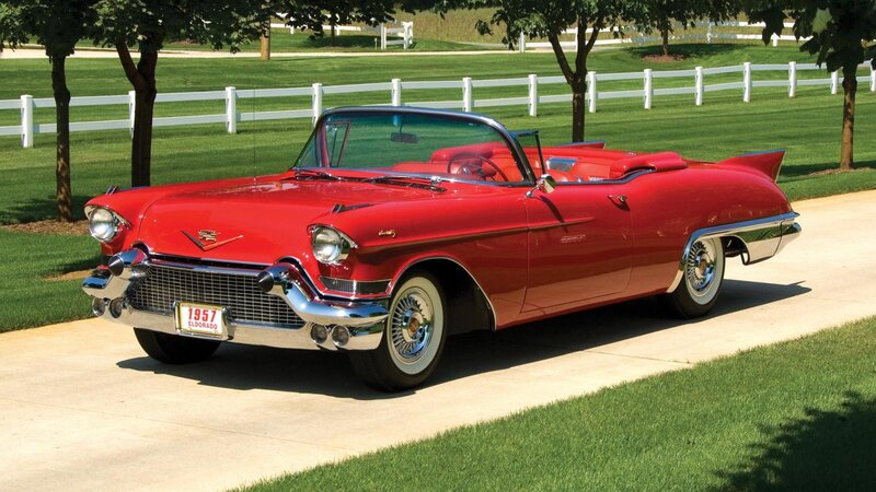 Red Classic Convertible — Serene, Afternoon, Photograph, Car, Fence