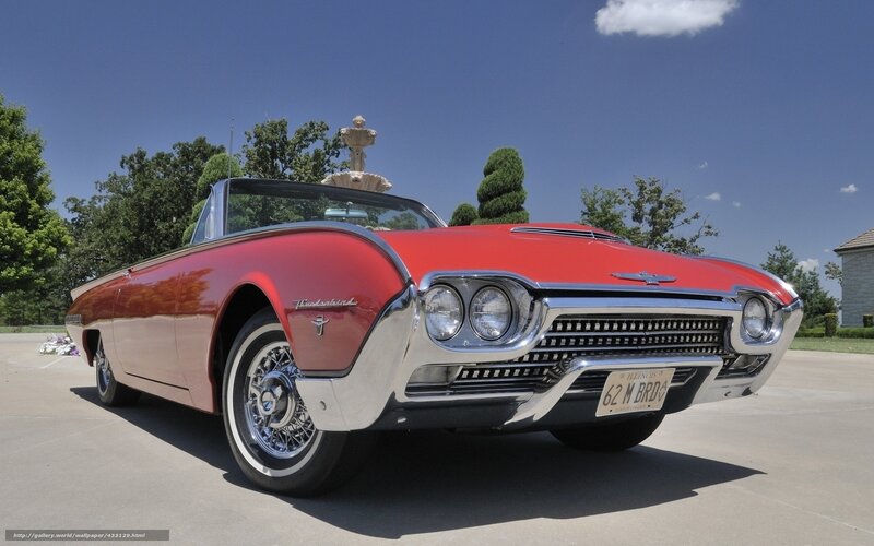 Red Classic Convertible — Serene, Afternoon, Photograph, Fountain