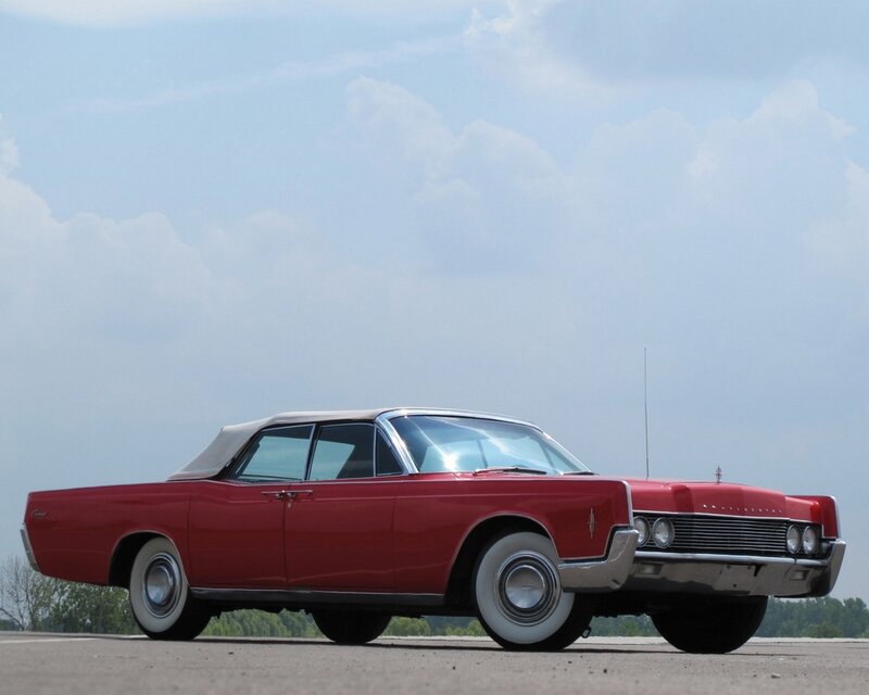 Red Classic Convertible — Serene, Afternoon, Photograph, Sky