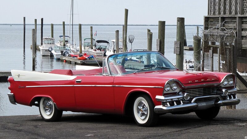 Red Classic Convertible — Serene, Afternoon, Photograph