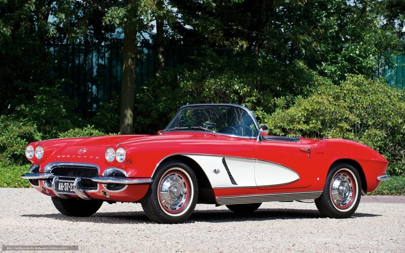 Red Classic Convertible — Serene, Afternoon, Photograph, Trees, Gravel