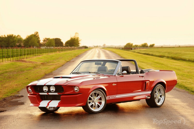 Red Classic Convertible — Serene, Sunset