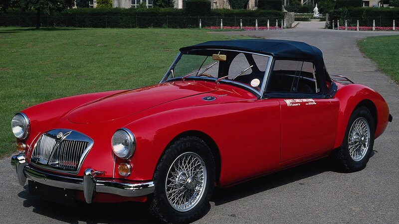 Red classic convertible sports car